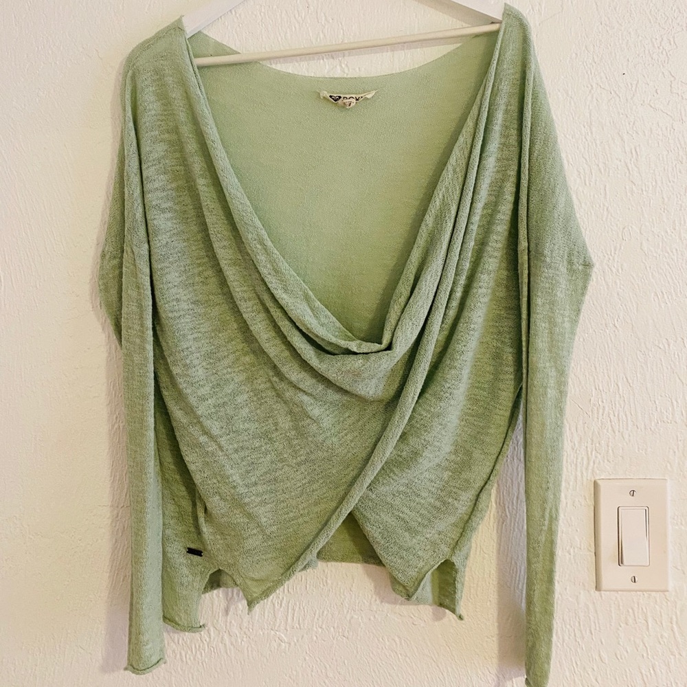 Roxy Seafoam green lightweight sweater